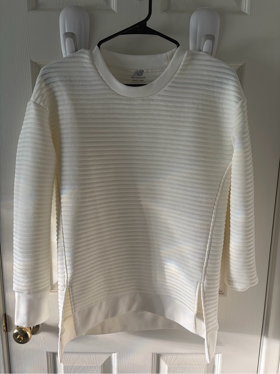 New Balance Sweaters - New Balance Cream Ribbed Pullover Sweater